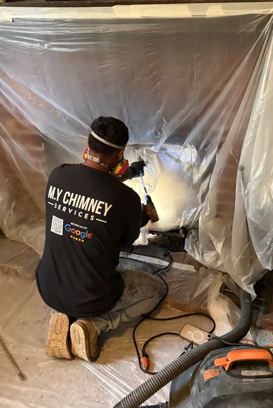 Containment down, vacuum running — no mess left behind